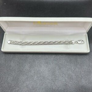 Vintage Milor Italy 925 Woven Sterling Bracelet
